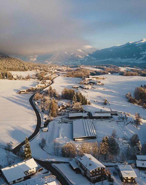 Gnadenwald im Winter Schneebedecktes Gnadenwald